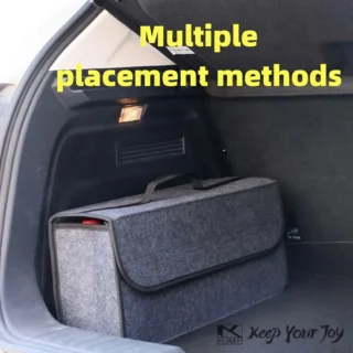 Large Anti Slip Compartment Boot Storage Organizer Tool Car Storage Bag Car Trunk Organizer Soft Felt Storage Box Accessories